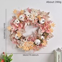 Automne Guirlande Jaune Feuille D'érable Artificielle Fleurs Décoratives Ruban Plantes pour Porte D'entrée Festive Suspendus Thanksgiving Pâques