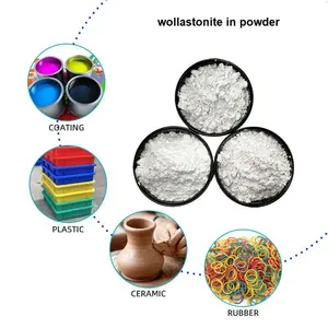 Preço de atacado de concreto de cimento de alta brancura para uso em pó Wollastonite Super Fine Wollastonite em pó