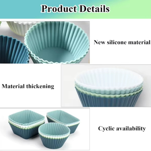 Household DIY <b>Bake</b> Bread Muffin Cakes Baking Set Silicone Baking Mold Non-Stick Cup Cake Moulds Air Fryer <b>Oven</b> - Product Image 3