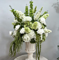 Boule de fleurs artificielles en soie de haute qualité, centre de table luxueux, sphère de roses décorative pour la décoration de table de mariage ou de fête
