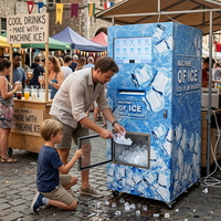 JIOYVEND Distributeur Automatique de Glaçons 24/7 pour Marché Alimentaire, Restaurant, Hôtel, Complexe Hôtelier, Bar, Code QR, Certification CE