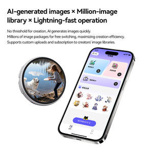 Phụ kiện điện thoại di động Kawaii Smart Tech Mới Nhất 2026 Đèn Giáng Sinh Thiệp Chúc Mừng Beambox Ebadge IPS AI Thiết bị thông minh - Product Image 5