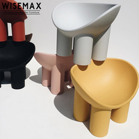 Vente en gros moderne PE plastique éléphant Roly Poly chaise chaise de salle à manger chaise longue pour salon