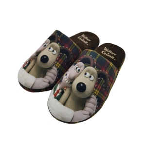 Mode hiver mignon dessin animé <span class=keywords><strong>chien</strong></span> motif imprimé coton pantoufles personnalisé hommes et femmes flanelle Couple maison pantoufles - Product Image 2