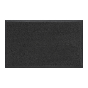 Paillasson rectangulaire gris uni en PVC antidérapant pour entrée de maison Hiver 2025 - Product Image 1