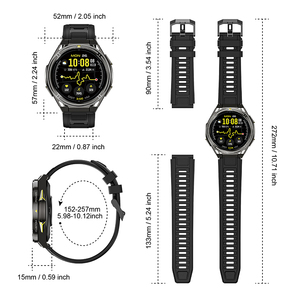 Montre connectée GPS intelligente Karen M X2 Pro avec cartes hors ligne, étanche 5ATM, rappel de messages, réponse rapide, boussole, altimètre - Product Image 6
