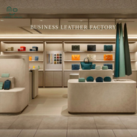 Étagères de magasin industrielles personnalisées avec éclairage LED pour l'affichage de sacs à main et de chaussures pour femmes - Mobilier de vente au détail écologique et durable