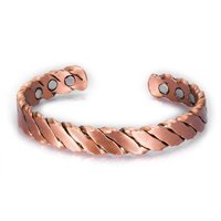 Bracelet énergétique chinois, bijoux de magnétothérapie, bracelets en acier inoxydable plaqué or pour hommes et femmes