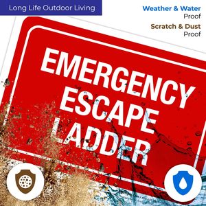 Panneaux d'échelle de secours d'urgence, marqueurs d'évacuation de sécurité pour les immeubles de grande hauteur, les appartements et les installations industrielles. - Product Image 4