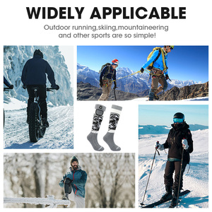 Chaussettes chauffantes rechargeables en tricot fin Coolmax EH Winter Crew pour le sport, le cyclisme, le patinage, la chasse - Product Image 5