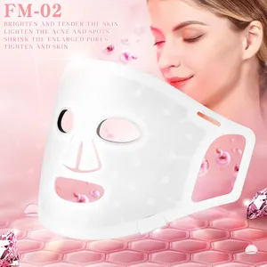 LED Red Nir Therapy maschera facciale Red Nir photodinamic Beauty Care Mask Silicone Skin Led Light Facial Mask