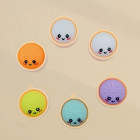 Breloques personnalisées en gros pour chaussures, jouets squishy, décorations en forme de dumpling, breloques en caoutchouc pour sabots, breloques squishy en forme de dumpling pour sabots