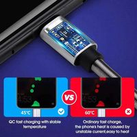 Cargador Usb Cable RTS 60W 3A 6ft Tipo-C Carga rápida USB C a USB C Cargador rápido para Samsung Galaxy