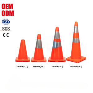 Oem 26 Jaar Fabrikant 30/45/70/90Cm Een Stuk Flexibele Oranje Verkeersveiligheid Pvc Verkeer Reflecterende Verkeersveiligheidskegel - Product Image 4