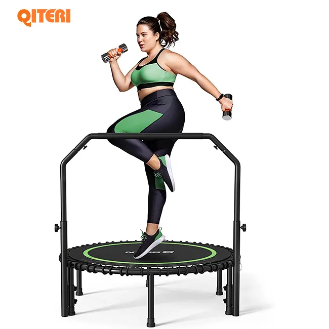 HB Fitness Rebounder Trampolin Faltbares Mini Trampolin, Indoor Trampolin für Kinder, Erwachsene Indoor/Garden Workout