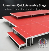 Scène modulaire en aluminium certifiée CE 2x1m, capacité élevée 1000kg, pour concerts et expositions, installation rapide