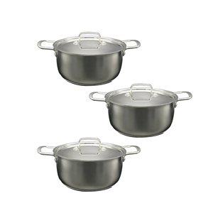 Olla antiadherente de aluminio multifuncional con tapa de vidrio Ollas de cocina de acero inoxidable Precio barato Sartén colorida de Bangladesh - Product Image 3