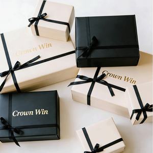 Caja de Regalo de Cartón Rígido Biodegradable con Tapa y Base, Caja de Papel de Lujo para San Valentín, Caja de Regalo para Damas de Honor con Cinta - Product Image 1