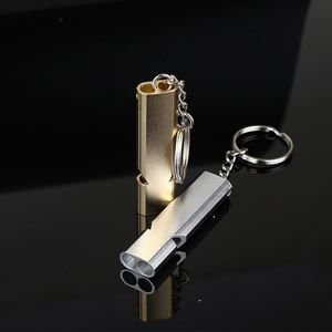 Sifflet de survie EDC Decibels, étanche, en alliage d'aluminium, double fréquence, avec clip, outils multifonctions - Product Image 2