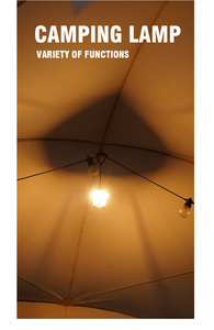 Nouvelle lampe suspendue vintage d'extérieur, ultra longue durée de vie, lumière d'ambiance pour le camping, lampe de tente portable rechargeable - Product Image 6