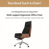 Chaise Nordic Joy - Chaise de bureau pivotante moderne et minimaliste, chaise de bureau design avec structure en bois pour la maison et la salle de réunion