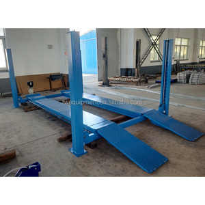 Chine Usine <span class=keywords><strong>Pas</strong></span> <span class=keywords><strong>Cher</strong></span> Certification Ce Hydraulique 4 Post Palan Avec Rolling Jack À Vendre - Product Image 2