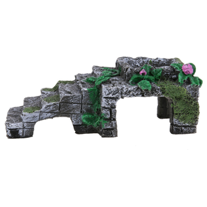 Decoración Para acuario de montaña, <span class=keywords><strong>puente</strong></span> de <span class=keywords><strong>cueva</strong></span>, accesorios para pecera, Tortuga, terraza - Product Image 2