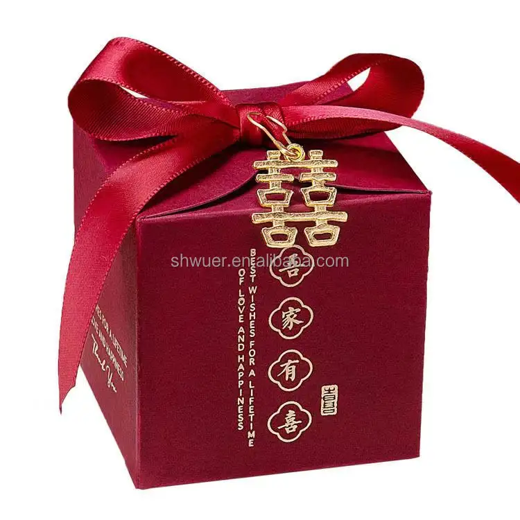 Small Candy Box Packaging Chinese New Year Party Baby Shower Wedding Favor Door Gift Box for Guests