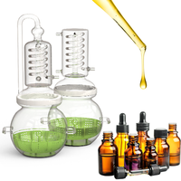 Penyuling Air Kaca Boraks 4L, Pendingin Air, Ekstraktor Hidrosol, Ekstraktor Minyak Atsiri Rumah Tangga Kecil, Air Suling untuk Parfum
