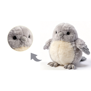 Venta Directa de Fábrica, Juguete de Peluche de Animal Adorable, Juguete de Peluche de Pájaro Gris Redondo en Oferta, Muñeco de Pájaro Realista, Peluche Personalizado - Product Image 6