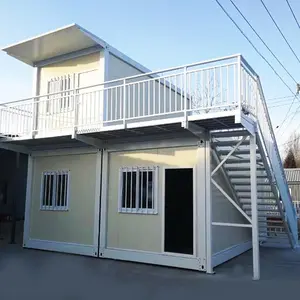 Fast build cheap flat pack container house 20ft container labor house sale