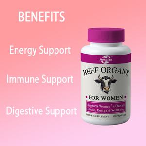 OEM / ODM Beef Organ Supplement for Women - Beef Liver, Kidney, Heart, Supports Women's Overall <b>Energy</b> and Health - Product Image 3