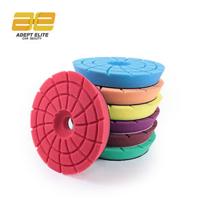Nouvel ensemble de tampons de polissage en éponge à motif tourbillon, design amélioré, dispersion thermique supérieure, tampons de polissage de <span class=keywords><strong>voiture</strong></span> OEM sûrs pour polisseuses rotatives à double <span class=keywords><strong>action</strong></span> - Product Image 1