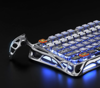 Clavier mécanique sans fil pour jeux GravaStar Mercury K1 Pro 75% - Argent interstellaire pour FPS