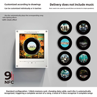Cadre musical NFC en acrylique personnalisé en usine, tourne-disque rotatif, lumière LED, décoration aimant de réfrigérateur