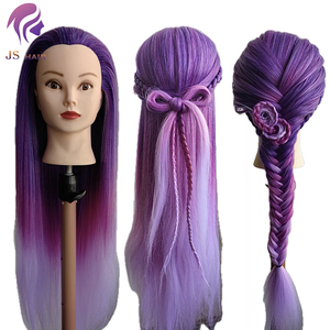Pelos largos y gruesos, práctica de maquillaje, maniquí de peluquería, muñecas, Estilismo, Maniqui Yaki, cabeza de entrenamiento, pelo liso, Muiti-colores - Product Image 1