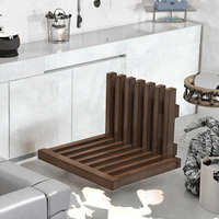 Banc à chaussures mural minimaliste pliable, tabouret gain de place, chaise pliante en bois