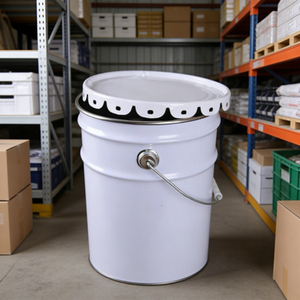 Paint <b>Bucket</b> Tinplate Material High Quality Flower <b>Lid</b> Factory Direct Sales Support Customization 13LL Metal <b>Bucket</b> <b>with</b> <b>Lid</b> - Product Image 5