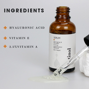 Sérum Visage Anti-Âge Hydratant, Apaisant et Réparateur à la Vitamine E, Glycérine et Acide Hyaluronique, Effet Blanchissant, Améliore la <span class=keywords><strong>Peau</strong></span> (Marque Blanche) - Product Image 5