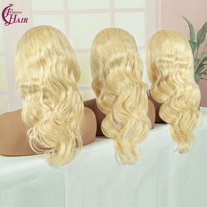 Perruques en cheveux humains naturels ondulés blonds 613, densité 180 %, pré-plumées, brésiliennes et péruviennes, avec dentelle frontale HD, vente en gros FH 13X6 - Product Image 6
