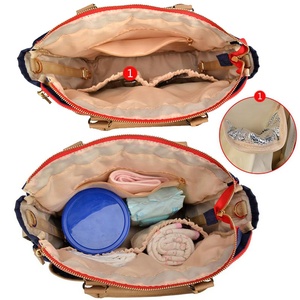 Borsa a tracolla per mamme di maternità blu Navy di maternità per pannolini per bambini in Nylon all'ingrosso di alta qualità con fasciatoio, portabottiglie - Product Image 6