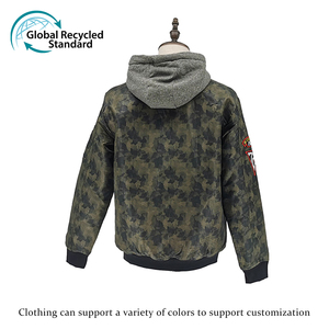 Chaqueta con capucha informal con cremallera impermeable cálida con bordado deportivo para hombre de otoño e invierno reciclado personalizado rápido para hombre con estilo - Product Image 2