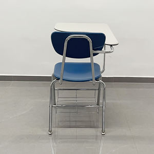Chaise de bureau moderne, chaise d'étudiant, comprend une tablette d'écriture pliable et un panier à livres, portable et pratique - Product Image 4