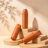 Flacon de crème de luxe 40 ml avec bouchon incliné, flacon pompe en plastique pour lotion cosmétique, flacon en PET pour sérum de soin de la peau, nettoyant visage