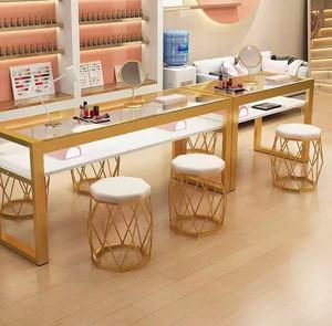 Table de manucure en verre pour salon, simple et double, pour hôtel, restaurant, salle à manger, salle de bain, à <span class=keywords><strong>prix</strong></span> avantageux - Product Image 5