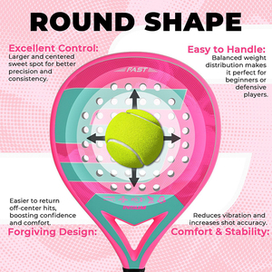 Raqueta de Pádel Redonda de Fibra de Vidrio para Principiantes, Modelo de Entrenamiento de Fácil Control, Logotipo Personalizado - Product Image 4