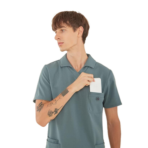 Ensemble <span class=keywords><strong>de</strong></span> gommages médicaux <span class=keywords><strong>de</strong></span> costume d'infirmière fonctionnel <span class=keywords><strong>de</strong></span> YUHONG avec des poches <span class=keywords><strong>de</strong></span> cargaison et des détails <span class=keywords><strong>de</strong></span> bouton uniforme unisexe <span class=keywords><strong>de</strong></span> Salon <span class=keywords><strong>de</strong></span> <span class=keywords><strong>santé</strong></span> - Product Image 5