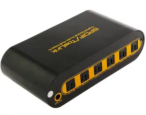 SPDIF/TOSLINK Optical Digital Audio True Matrix 4x2 Switch Switcher Splitter with Remote Control up to 40m (4 in 2 Out)