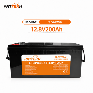 Batterie LiFePO4 PATTERN 12.8V 200Ah <span class=keywords><strong>2</strong></span>.56kWh, 6000+ cycles profonds, pour stockage d'énergie domestique et alimentation de secours - Product Image 1
