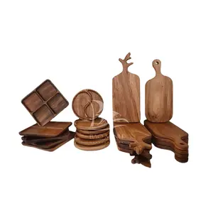 Vente en gros Plateau de service en bois de bambou Plateaux et planche à découper Style Art oriental - Product Image 1